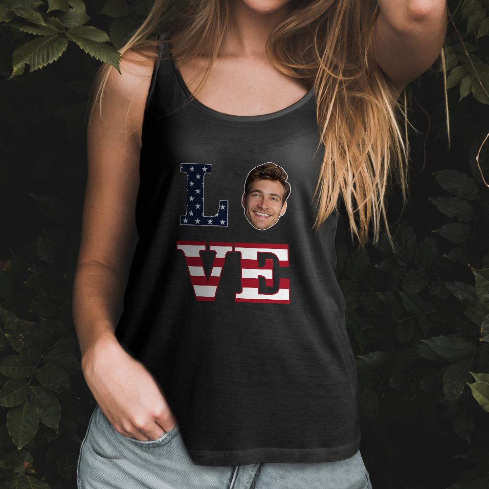 July 4th Gifts Custom Photo Vest Happy Independence Day Womans Vest - GiftLabca