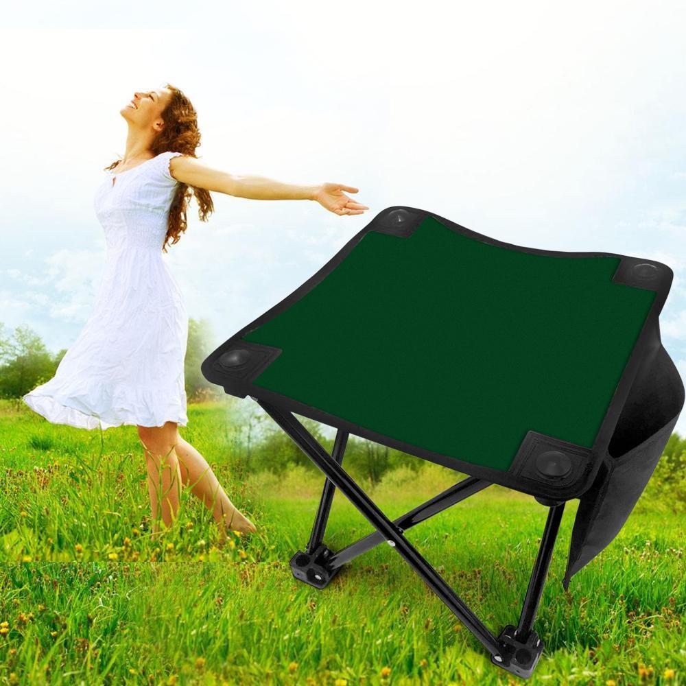 Folding Portable Camping Stool Outdoor Leisure Chair For Dark Green - GiftLabca