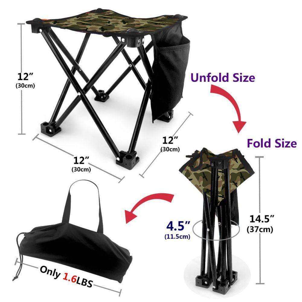 Folding Portable Camping Fishing Chair Outdoor Lazy Chair Backpack For Stripes - GiftLabca