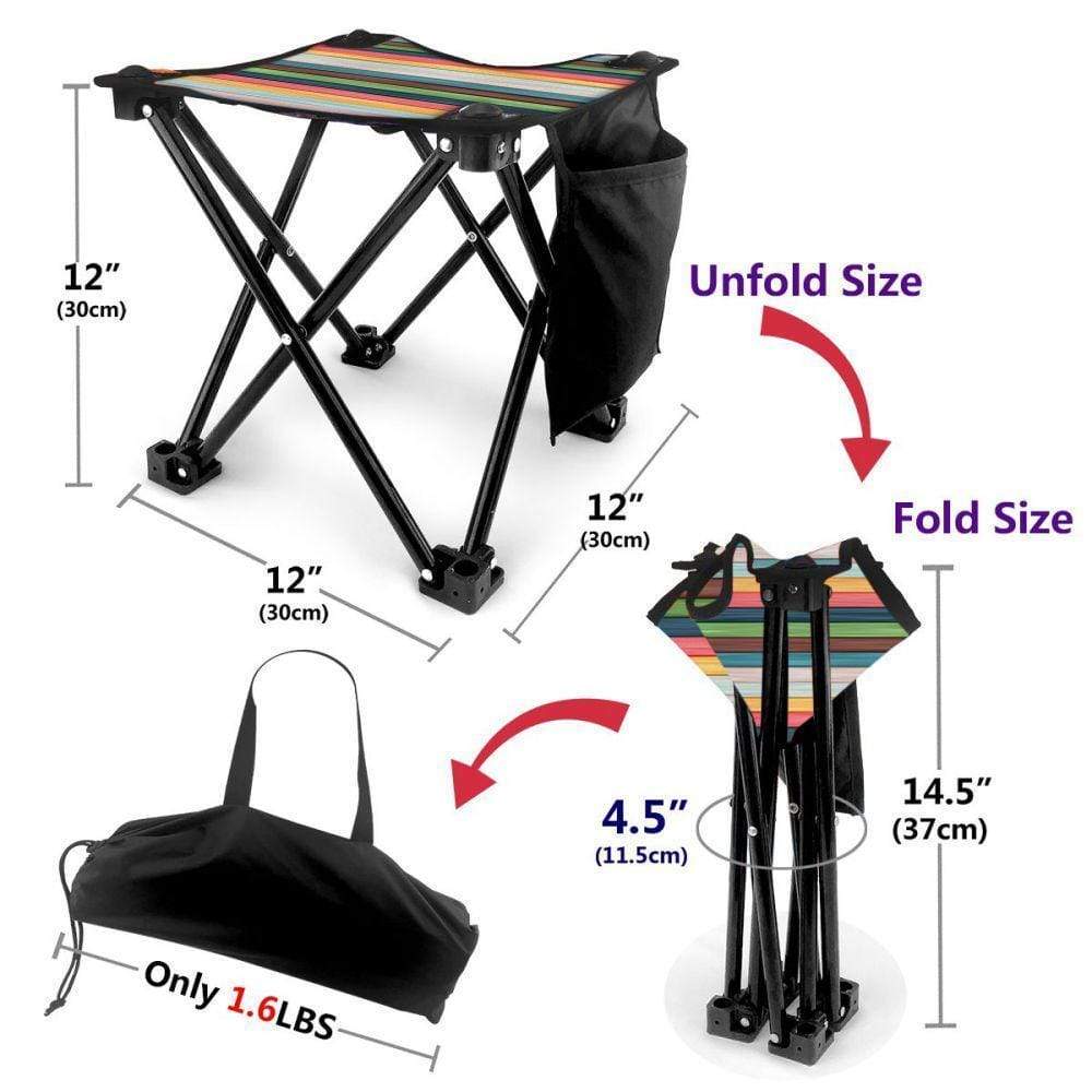 Folding Camping Fishing Chair Outdoor Hiking Lazy Chair For Stripes - GiftLabca