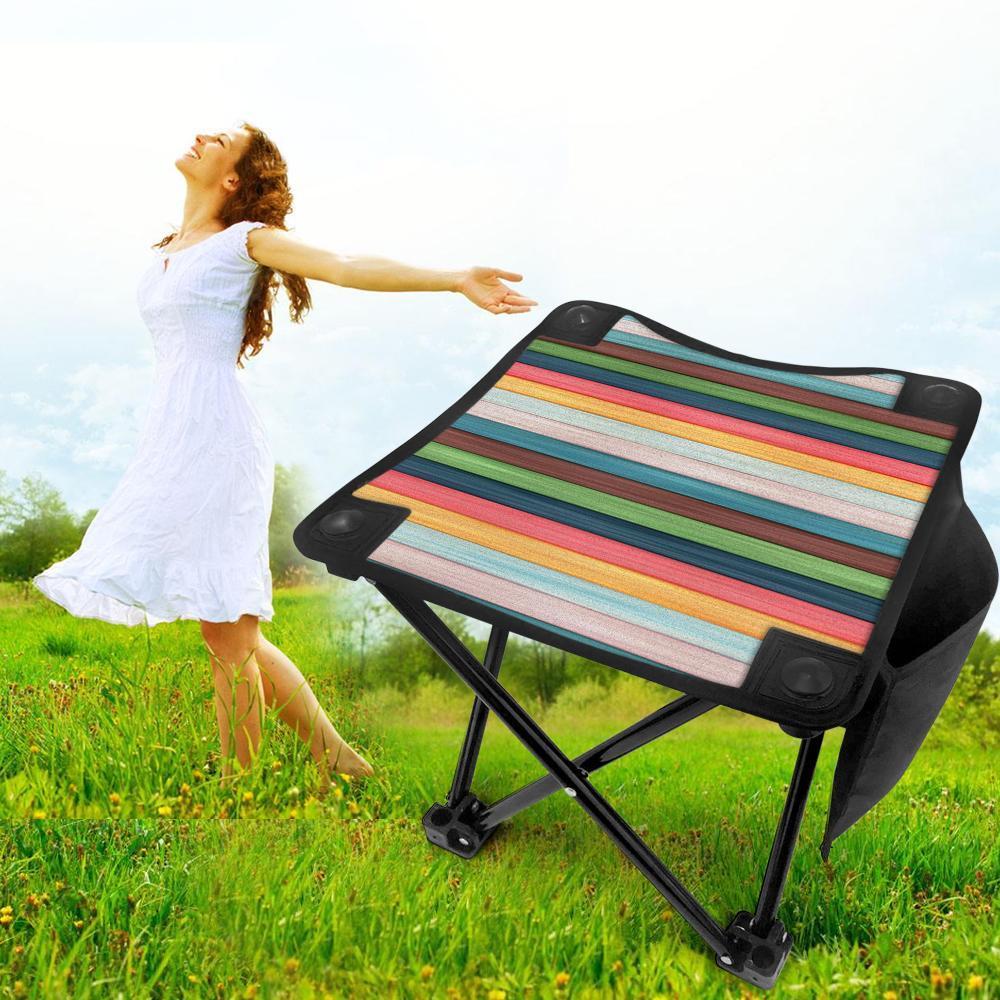 Folding Camping Fishing Chair Outdoor Hiking Lazy Chair For Stripes - GiftLabca