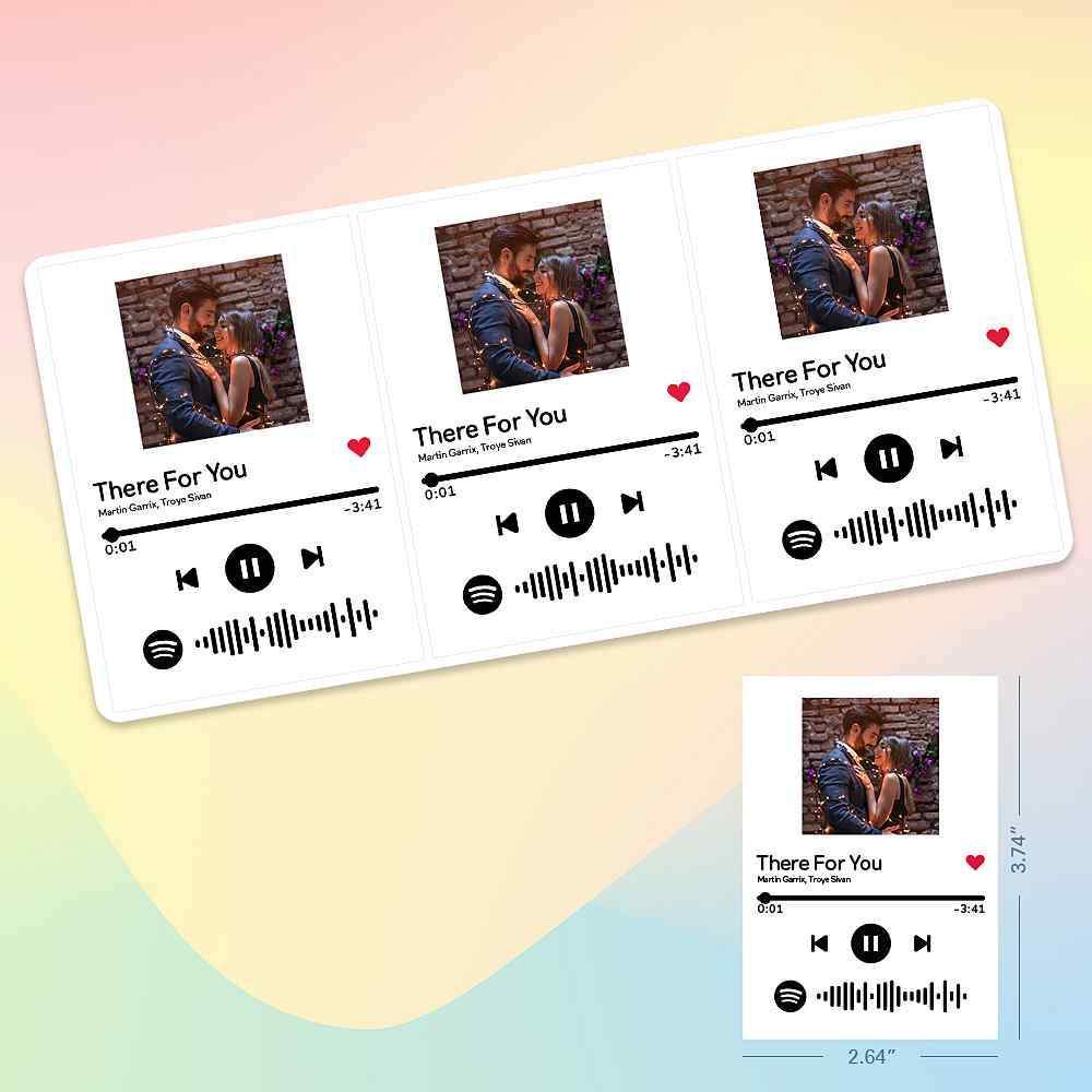 Custom Spotify Sticker With Photo Custom Stickers Valentine's Day Gifts