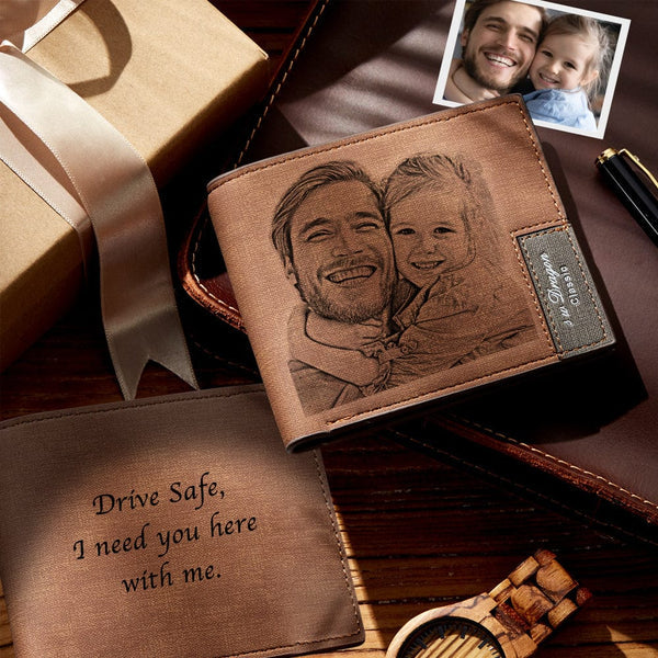 Custom Wallets Personalized Photo Wallet Gifts for Father's Day