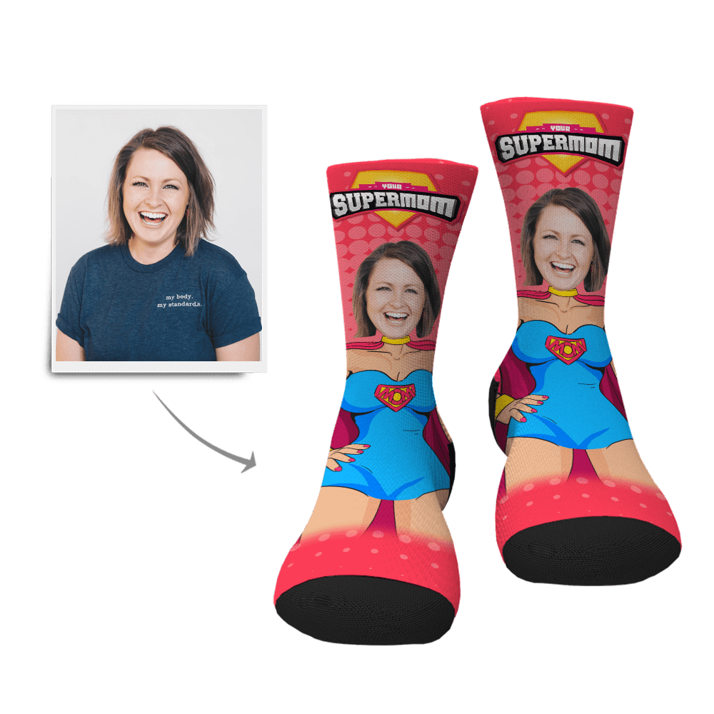 Face Sock Gift For Mother - My Super Mom