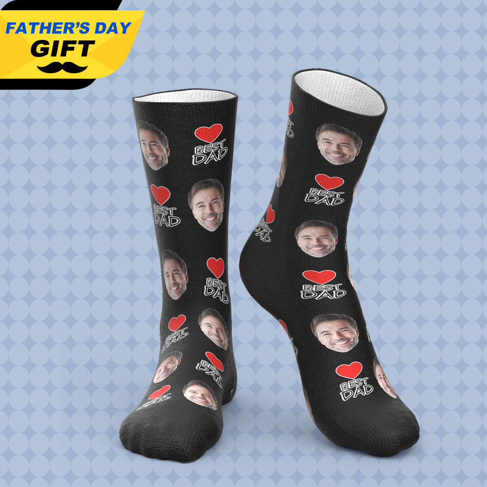 Father's Day Socks Custom Socks With Face Gift For Dad