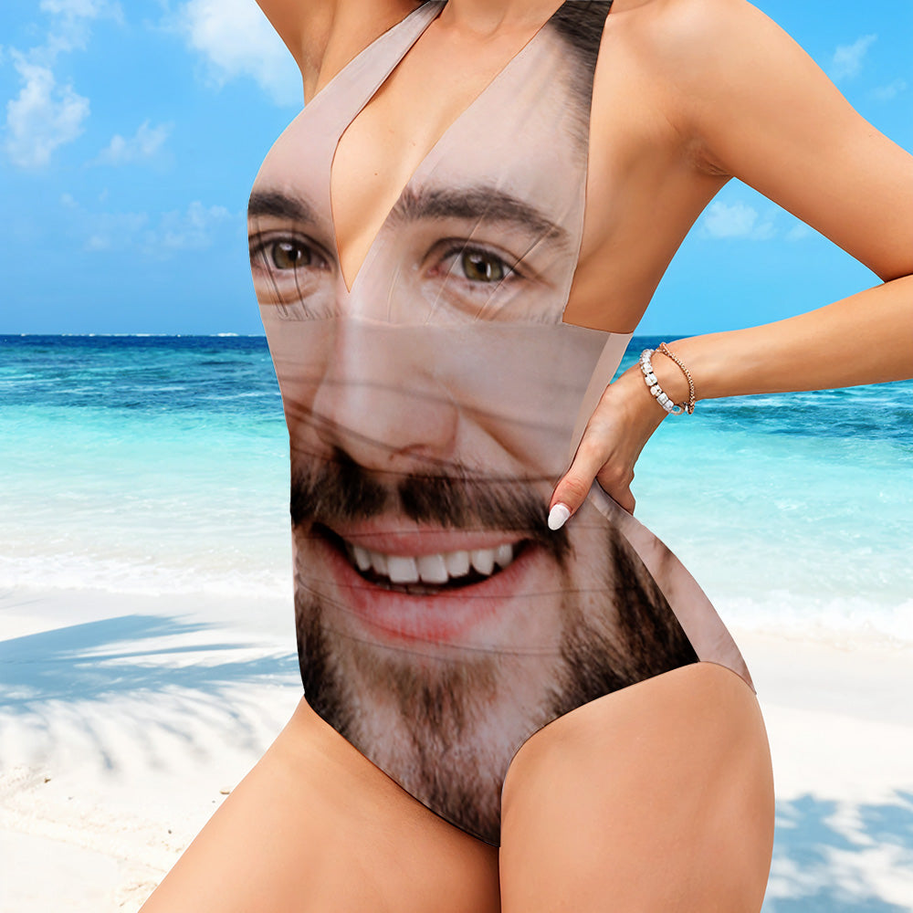 Custom Swimsuits With Face One Piece Bathing Suit Photo Swimsuit Funny Gifts for Girlfriend Wife