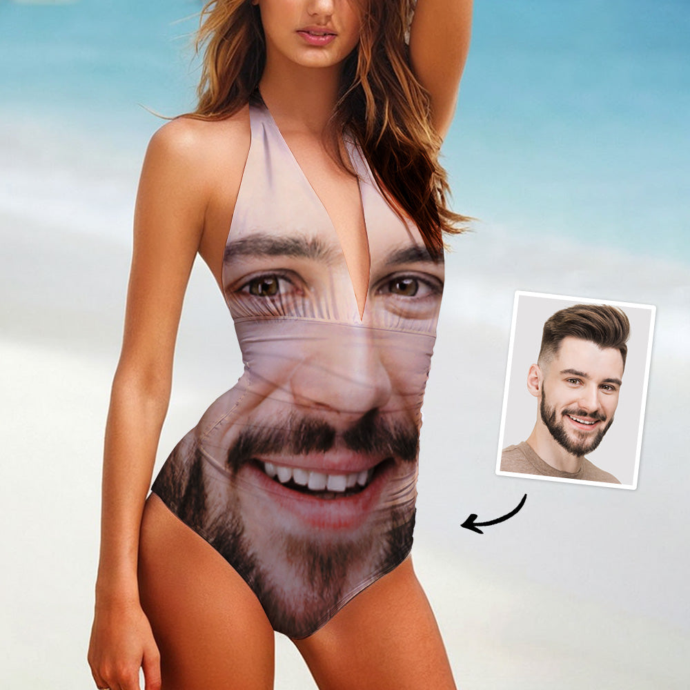 Custom Swimsuits With Face One Piece Bathing Suit Photo Swimsuit Funny Gifts for Girlfriend Wife