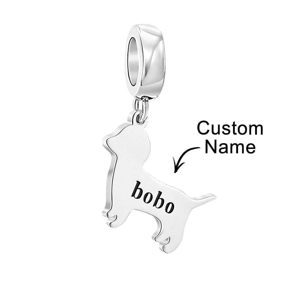 Personalized Engravable Charm Dog Clasp Clusters Charm - GiftLabca