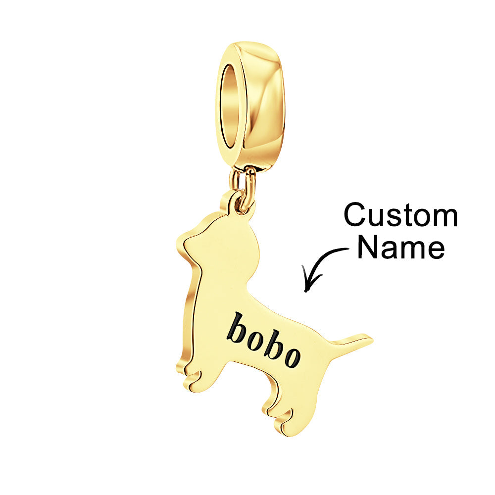 Personalized Engravable Charm Dog Clasp Clusters Charm - GiftLabca