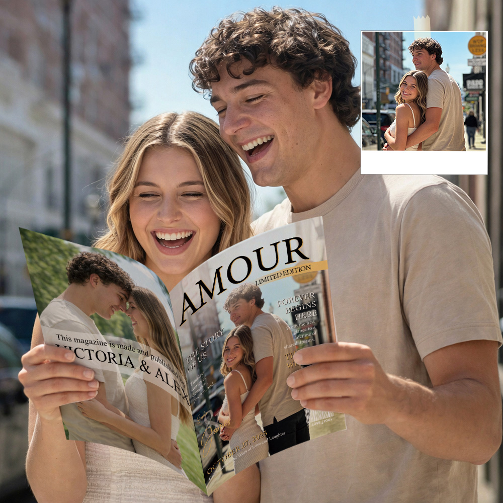 Personalized AMOUR Magazine for Couples on Valentine's Day & Anniversary - GiftlabCA