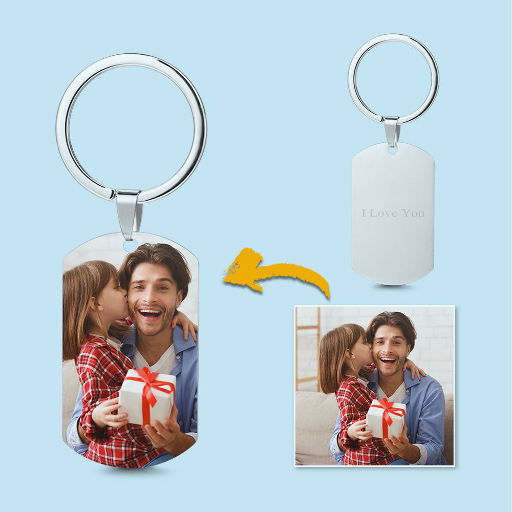 Father's Day Keychain Photo Keychain Birthday Gift For Dad