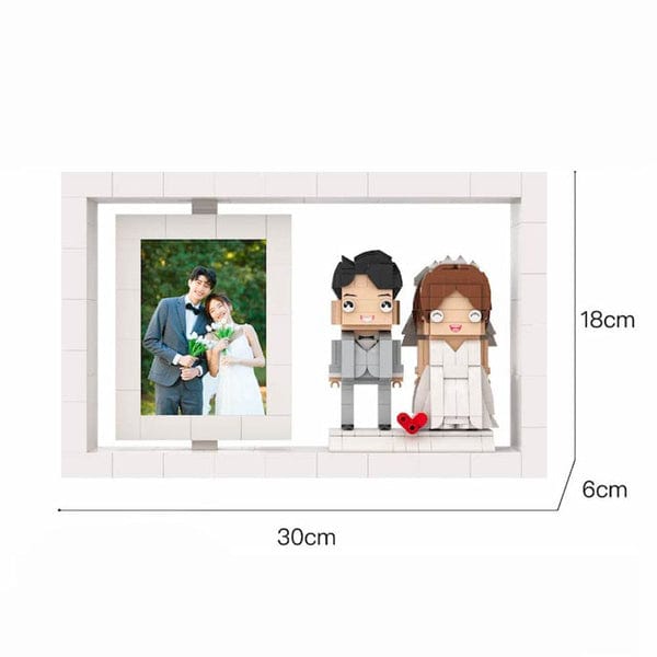 Customized Fully Body Brick Figures Couple Portrait Block Perfect Gift For Loved Ones (Not Assembled)