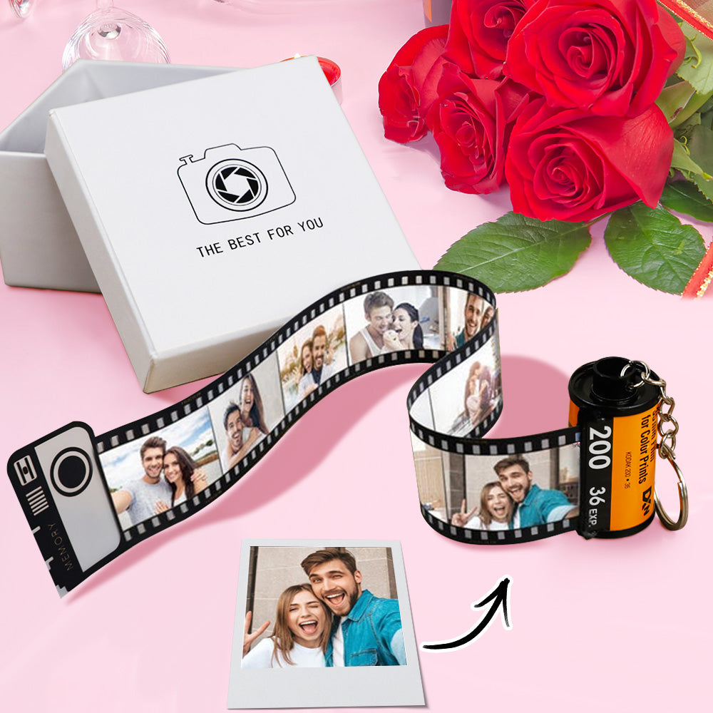 Custom Camera Roll Keychain Personalized Film Keychain Anniversary Gifts