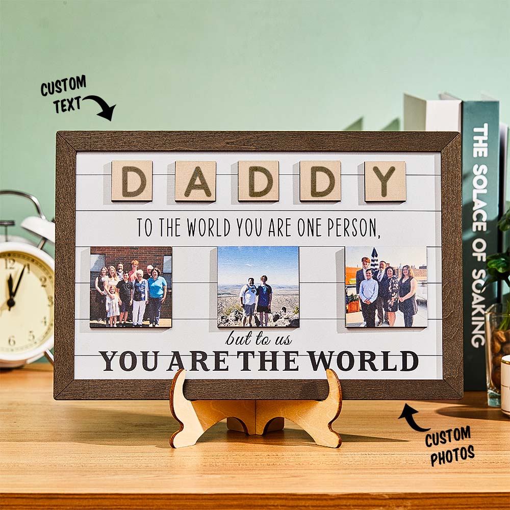 Custom Photo Decor Frame Creative Wooden Father's Day Gifts