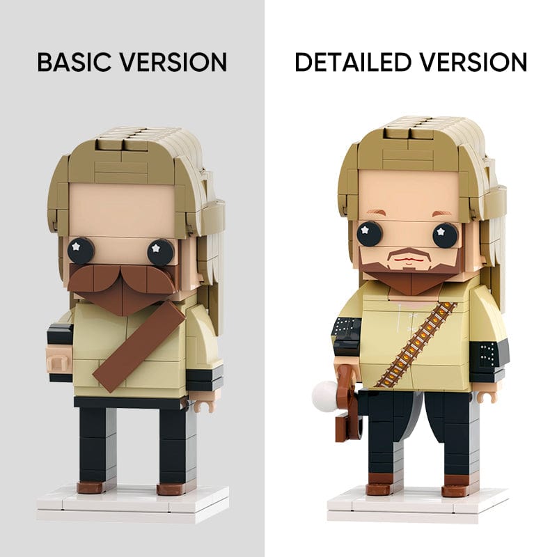 Fully Body Customizable 1 Person Custom Brick Figures with Photo Frame Small Particle Block