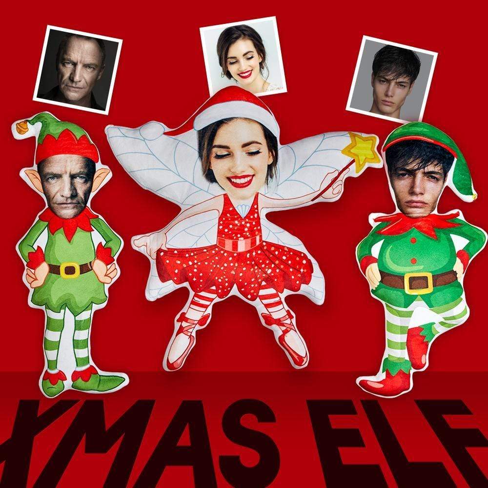 Face Pillows Custom Minime Dolls Custom Pillows Christmas Elf Angel Costume