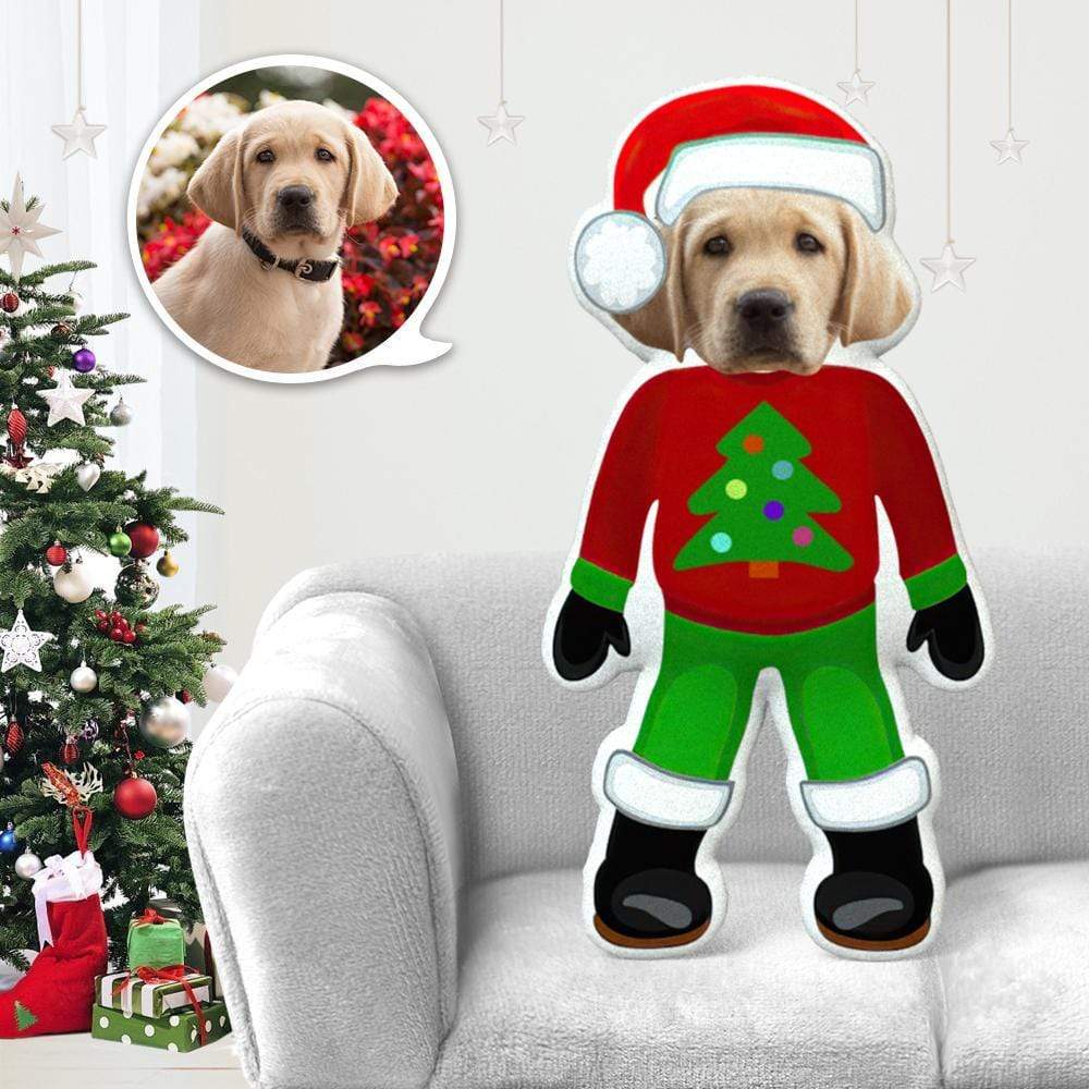 Dog Face Pillow Pet Photo Pillow Gifts for Dog Lovers Christmas Boy Costume