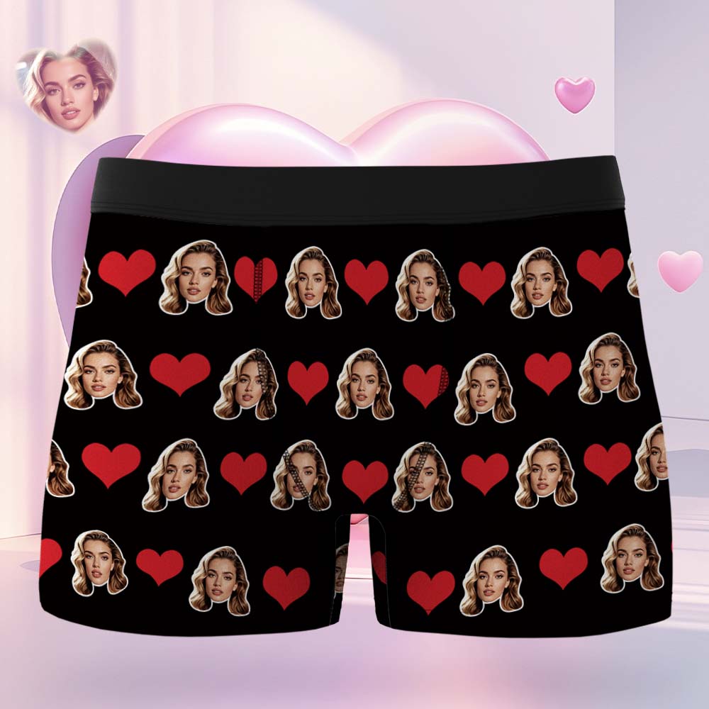Customized Boxer Birthday Gifts for Boyfriend Heart Valentine's Day Gift- 5 Colors