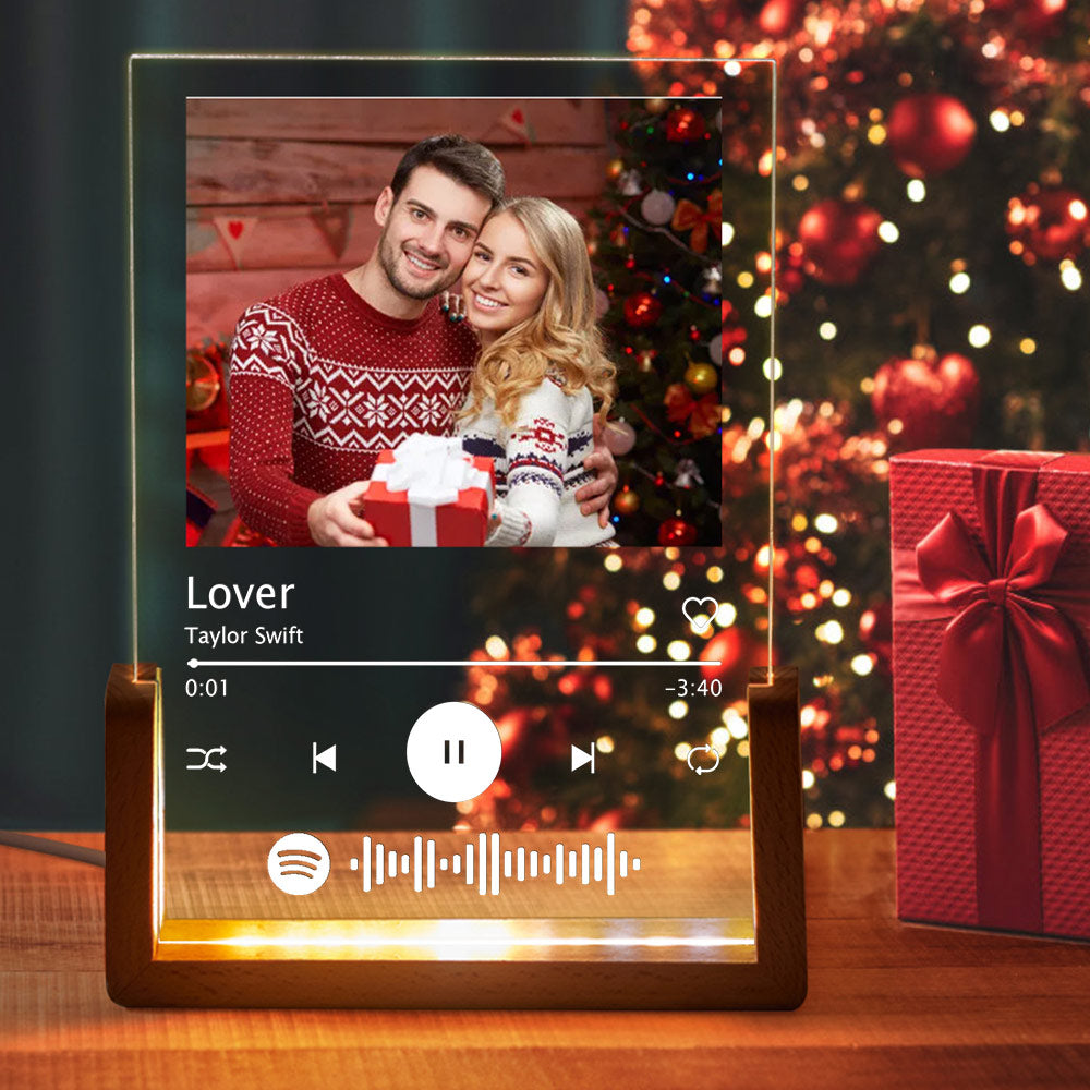 Personalized Photo Acrylic Song Plaque Custom Spotify Plaque First Christmas Gifts