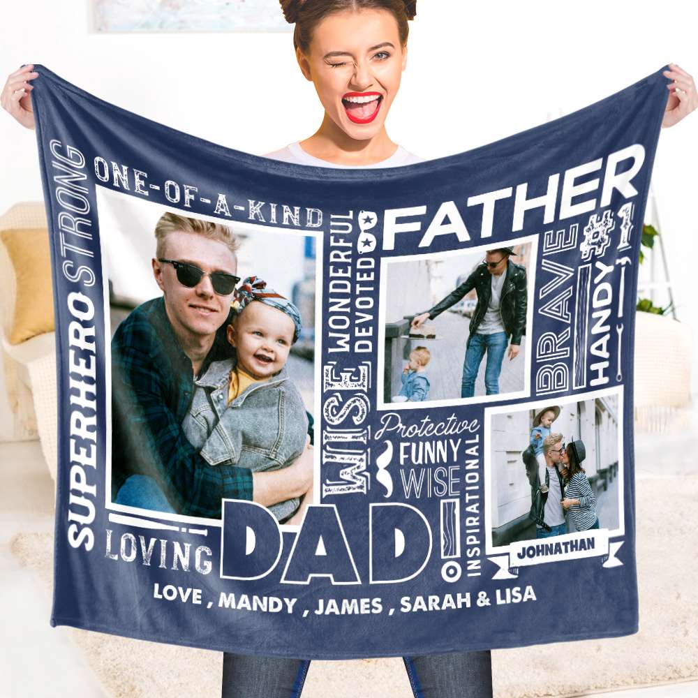 Custom Blanket Gifts For Father - 5 Sizes