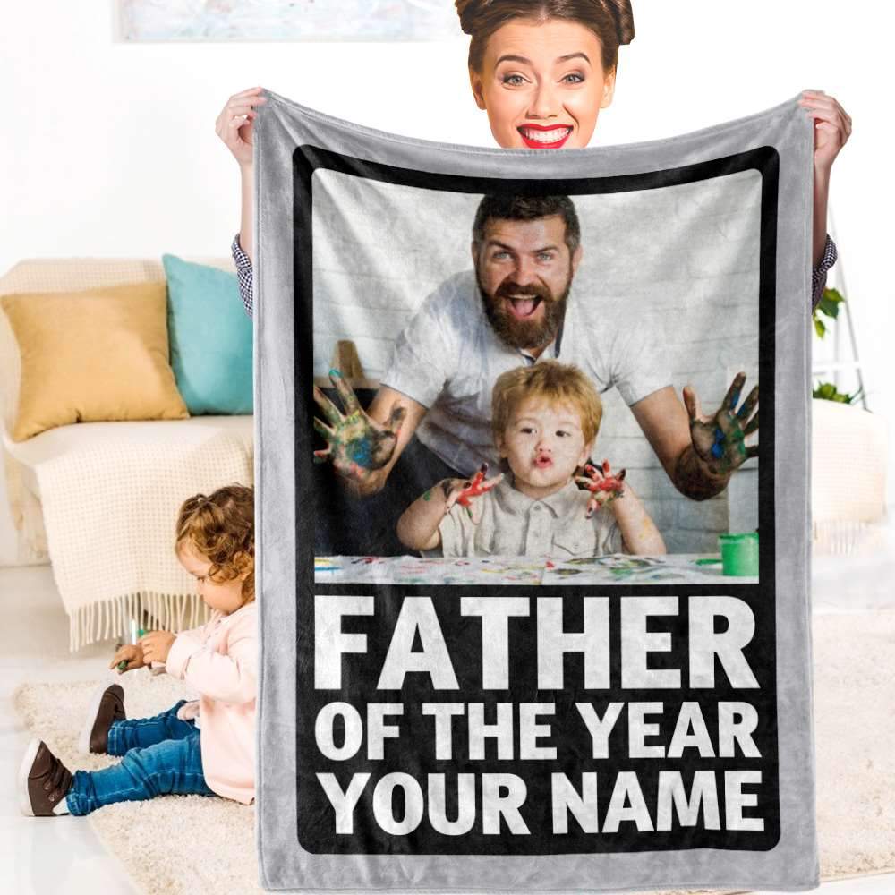New Dad Gift Custom Photo Blanke Gift For Dad