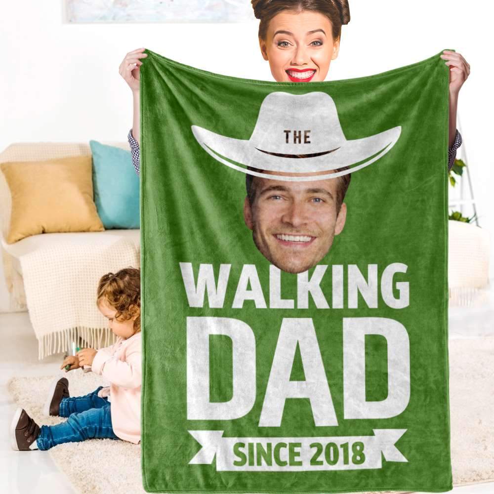 Custom Blanket Photo Blanket Gifts for Dad - The Walking Dad