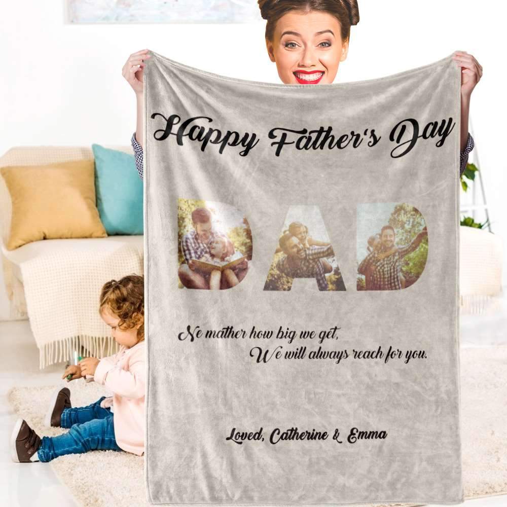 Happy Fathers Day Gifts 2022 Custom Blanket Gift
