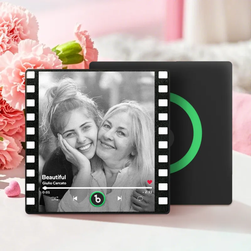 Custom Music Fridge Magnets Custom Music Fridge Magnet Colorful Frame Album Fridge Magnet Can Play Songs Gift for Mother