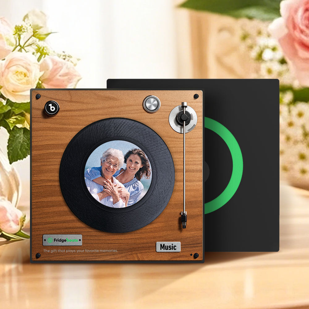 Upgraded Personalized Music Fridge Magnet That Play Songs Record Supports 1-6 Songs Gifts for Mum