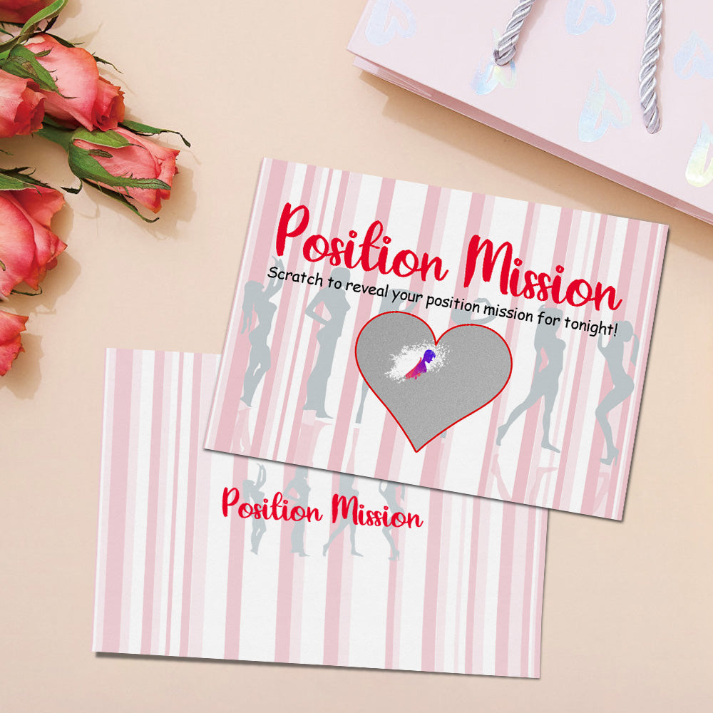 Surprise Naughty Scratch Card Funny Position Mission Couples Games Scratch off Card