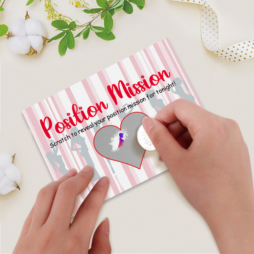 Surprise Naughty Scratch Card Funny Position Mission Couples Games Scratch off Card