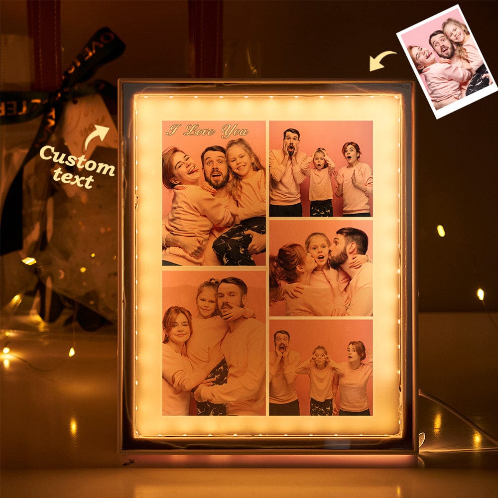Custom Photo Night Light Mirror Light Family Gifts