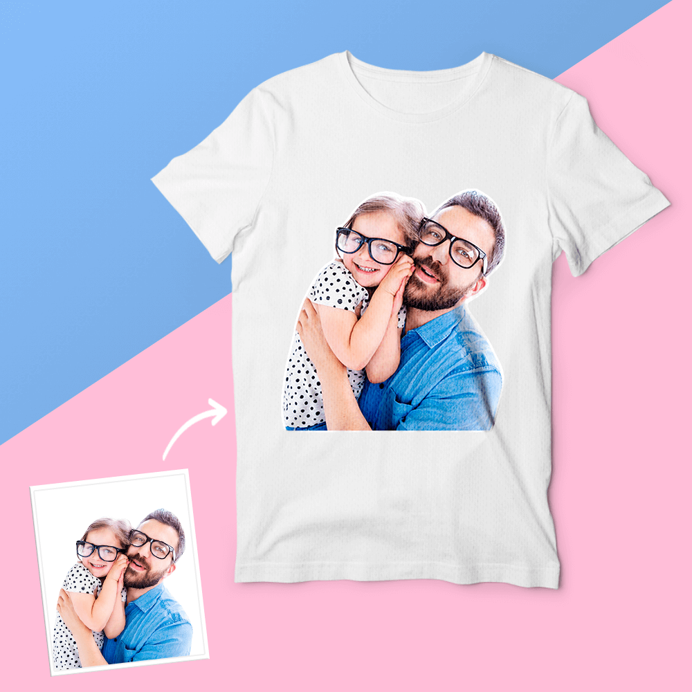 Custom Photo T-shirt Gift From Daughter Fathers Day Gift