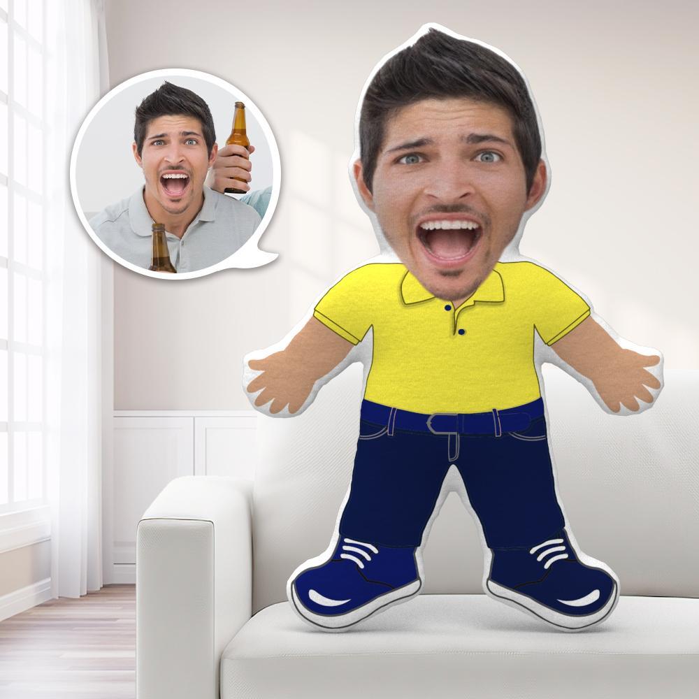 Custom Pillow Face Pillows Personalized Pillows Pillow Toy Yellow Polo Throw Pillow MiniMe Pillow