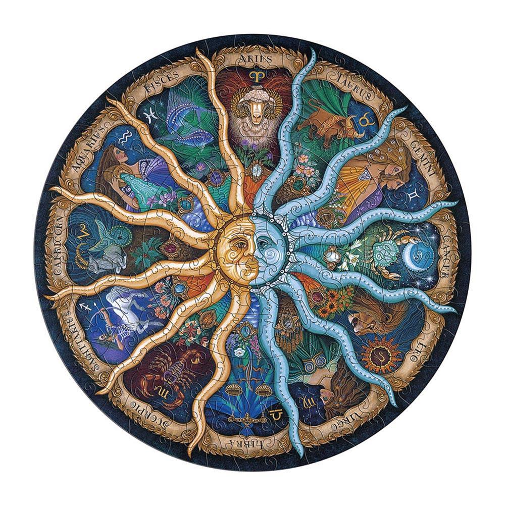 Wooden Universe Puzzle Twelve Constellations Puzzle Gifts for Adults and Kids Earth