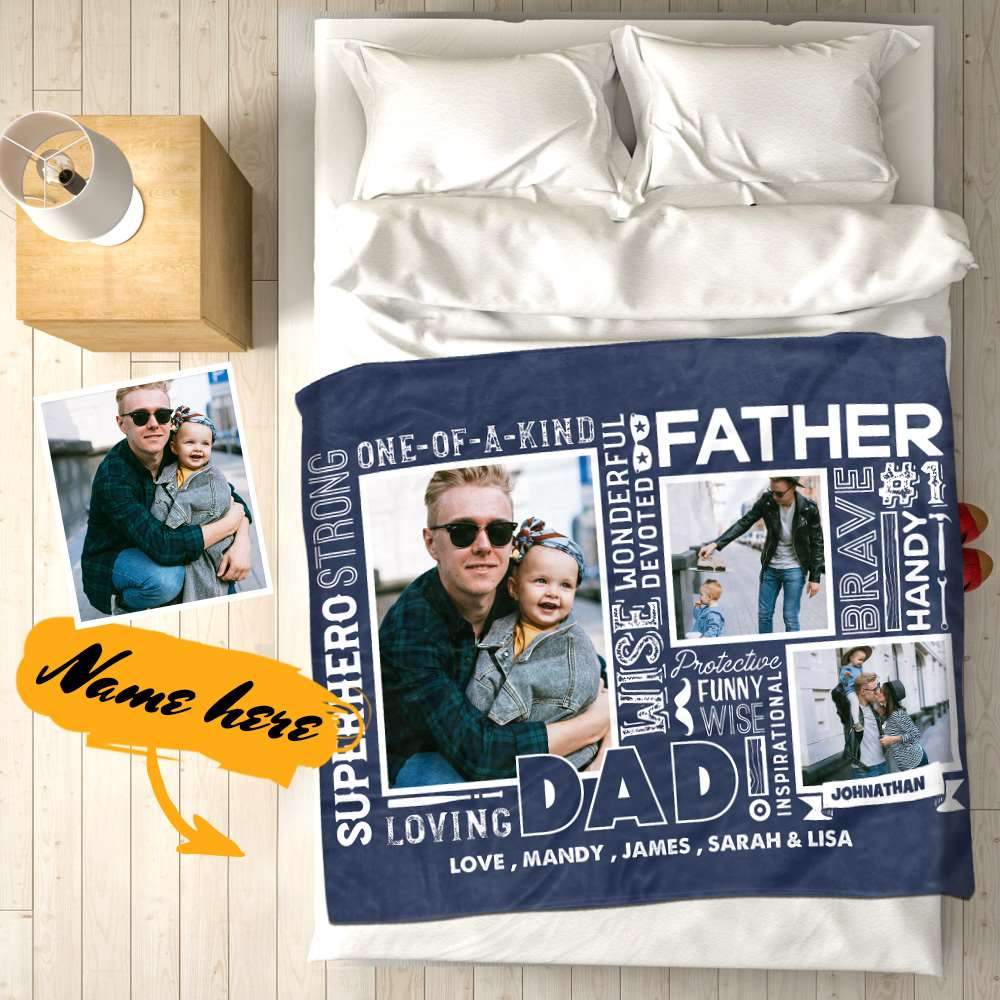 Custom Blanket Gifts For Father - 5 Sizes