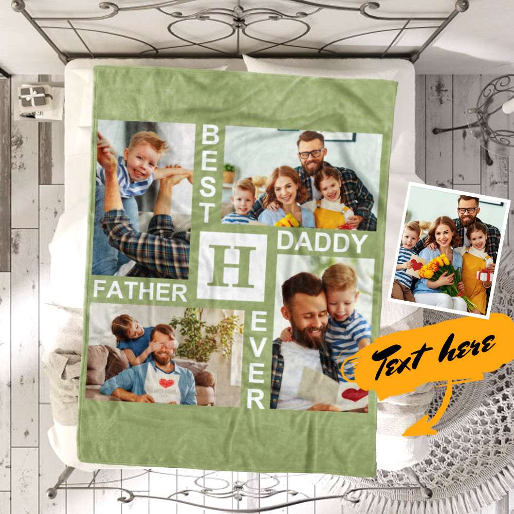 Personalized Blanket For Fathers Birthday - Best Daddy Ever