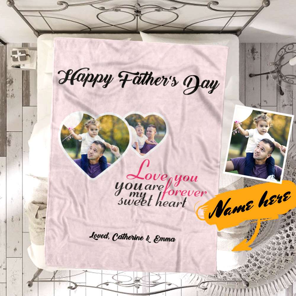 Custom Photo Blanket Fathers Day Blanket To My Dad
