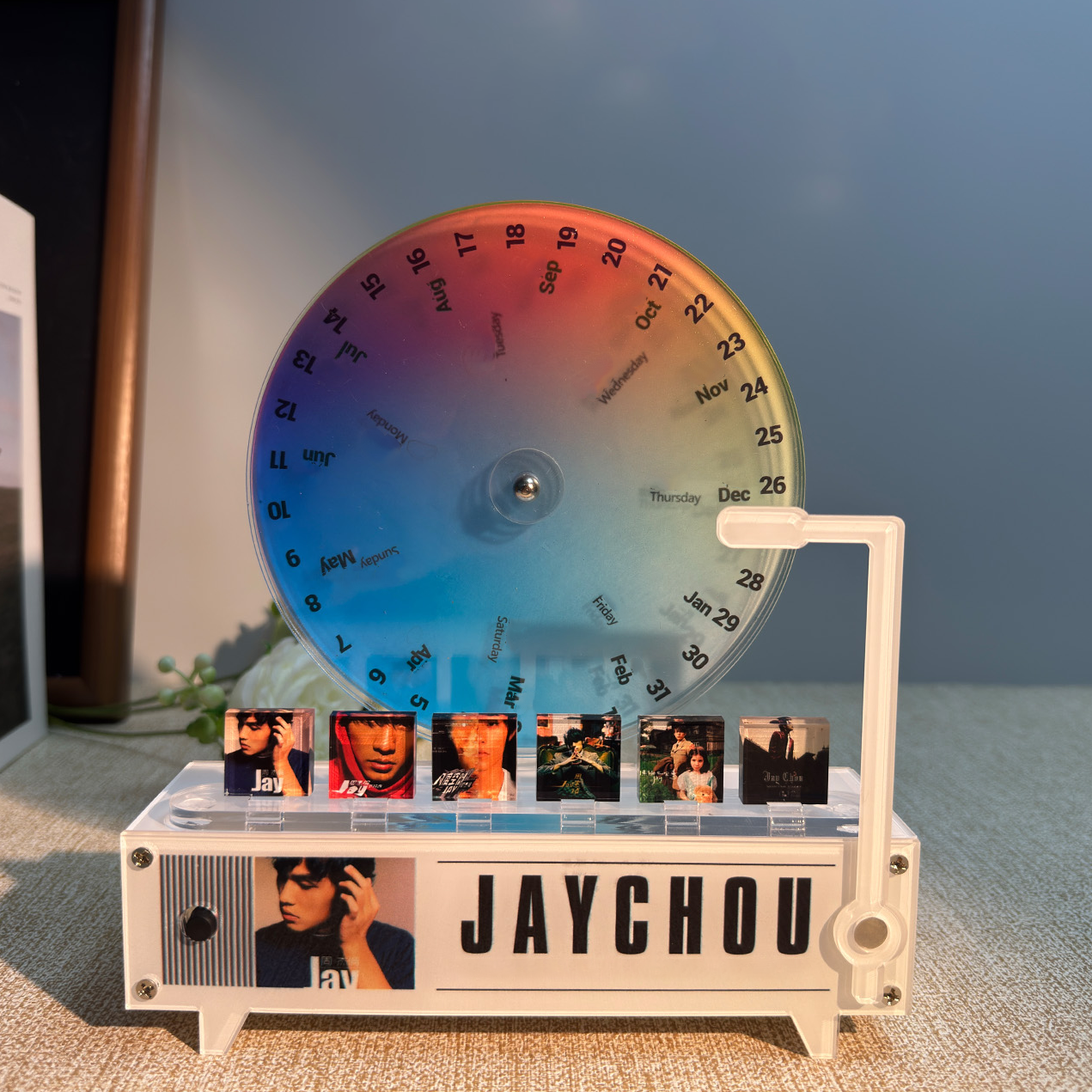 2026 Personalized Calendar Music Record Player, Custom Photo Music & Text, No Phone Needed New Year Christmas Gift for Couples