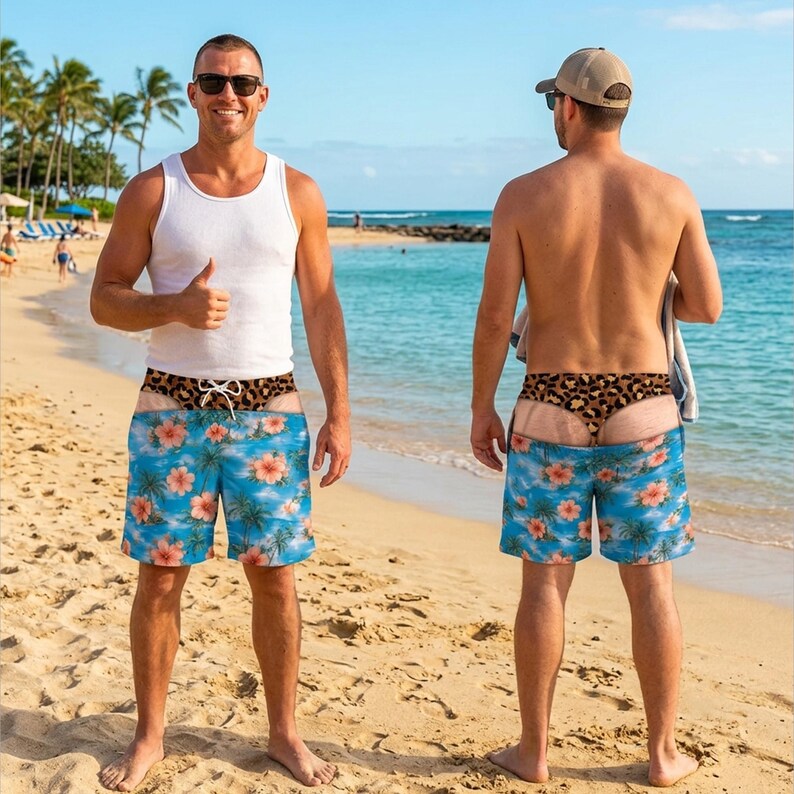 Funny Men's Swim Trunks Novelty Swim Trunks Are Made For Beach Days