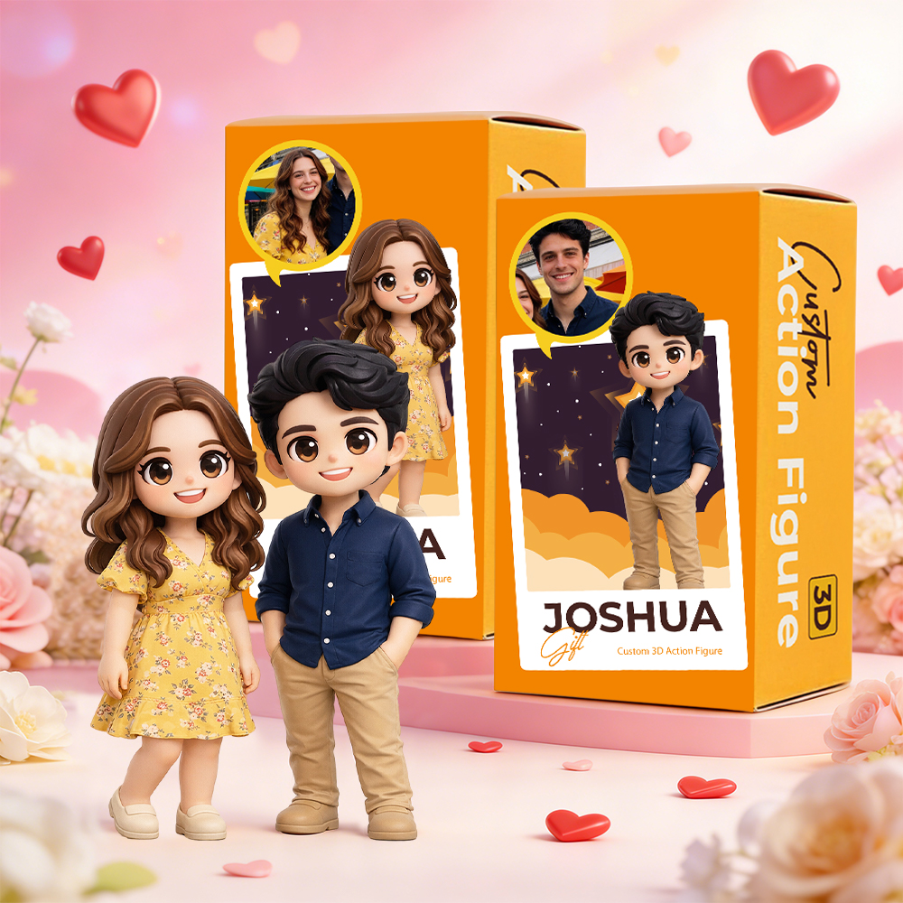 Custom 3D Mini Figure Keychain Turn Your Photo into a Personalized Backpack Charm