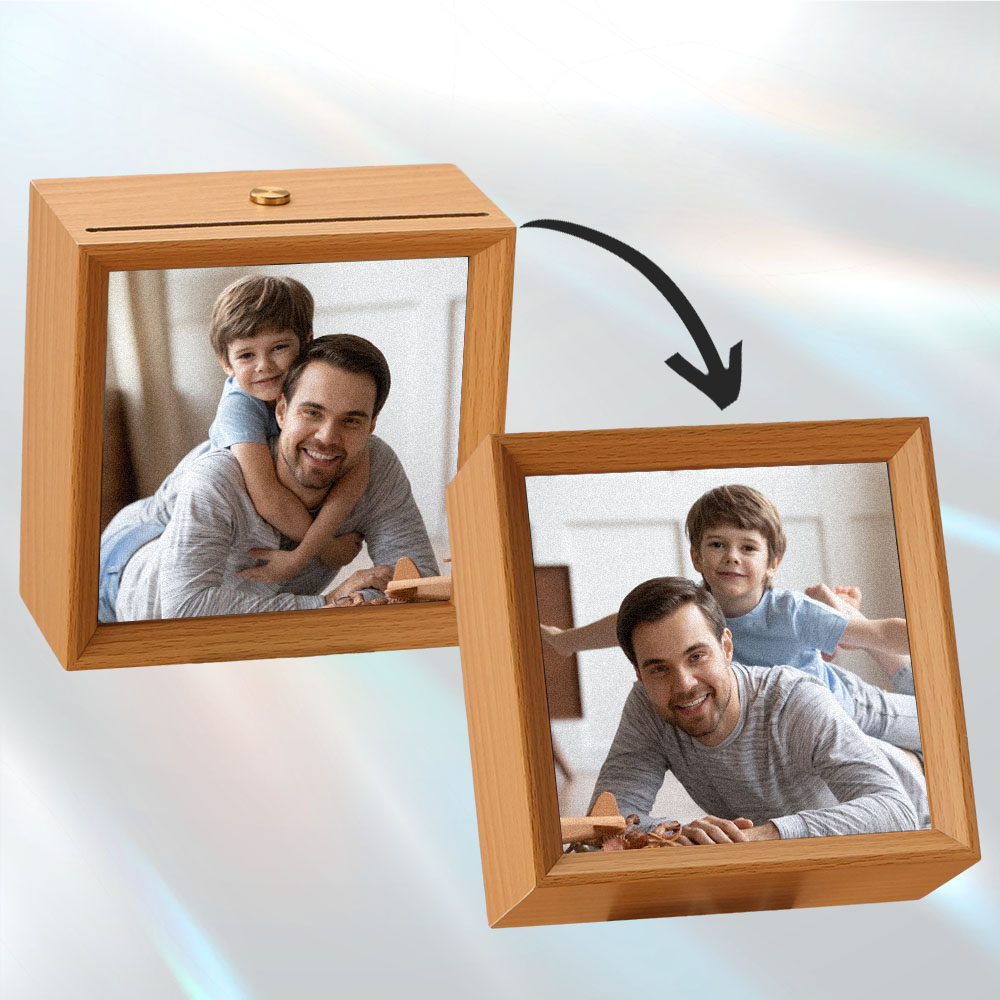 Custom Lenticular Photo Lamp 2 in 1 Frame Father's Day Gifts