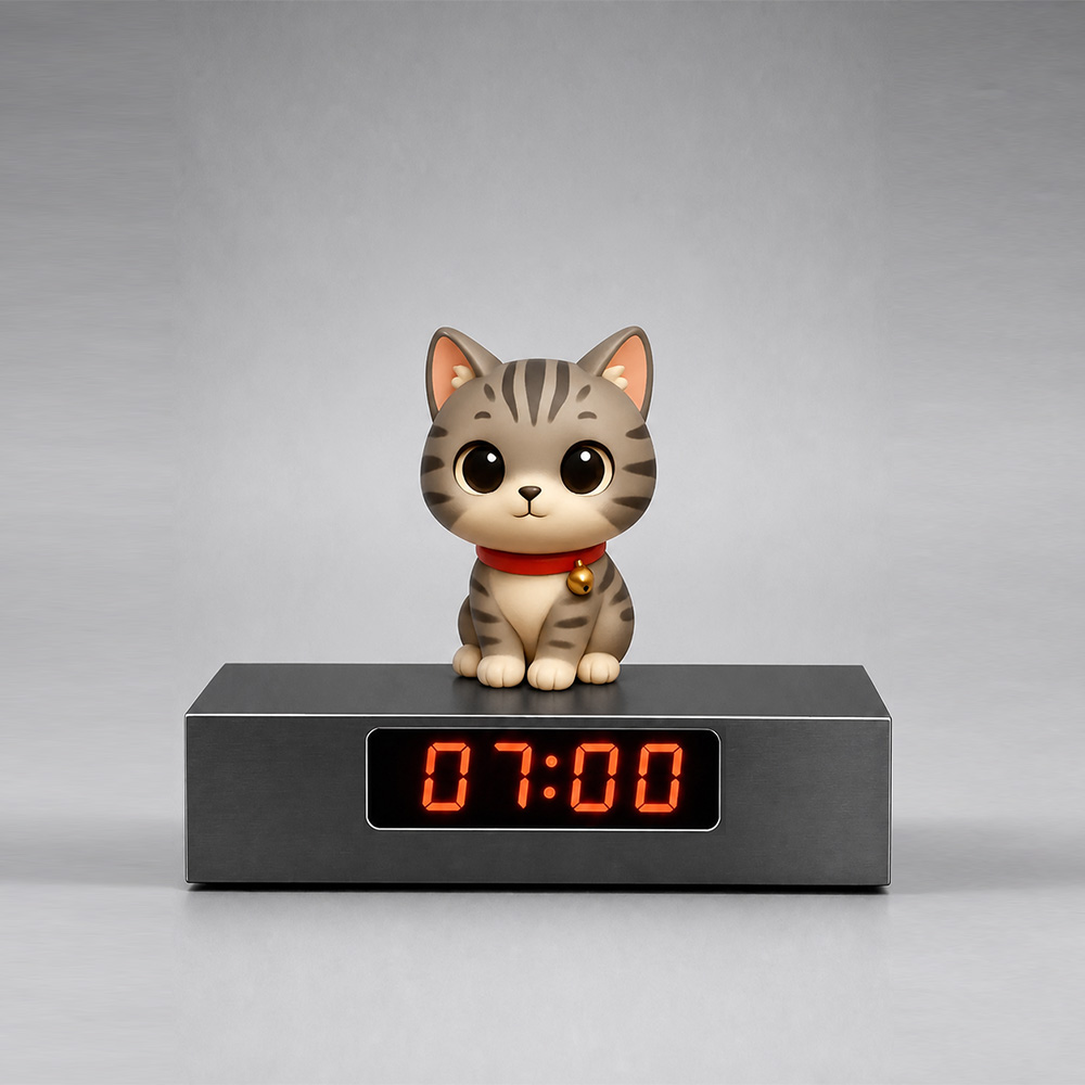 Custom Pet Themed Alarm Clock With Music Unique Vintage Gift for Pet Lovers