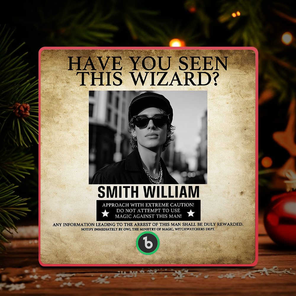 Custom "Have You Seen This Wizard?" Wanted Poster Fridge Magnet �C Personalized Name & House Styles