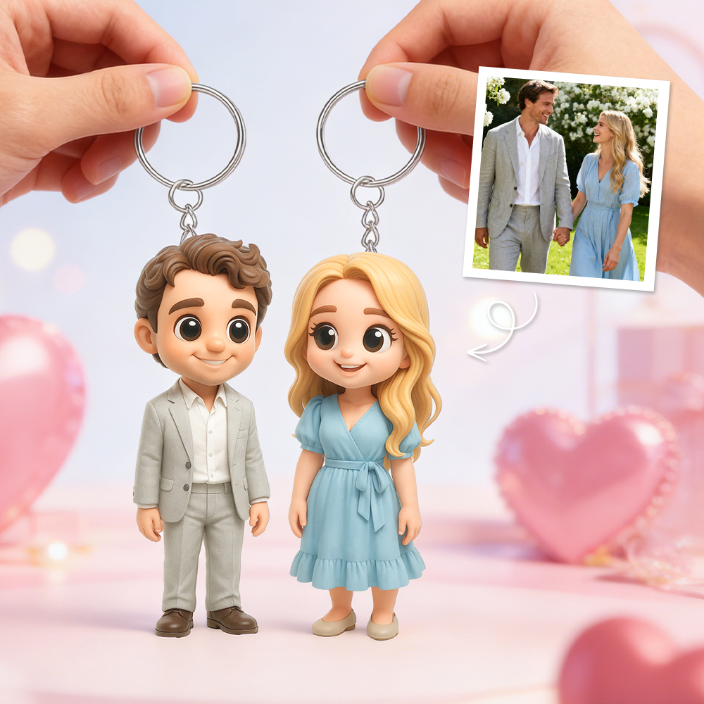 Custom Made 3D Mini Keychain Figure with Your Face Perfect for Gifting