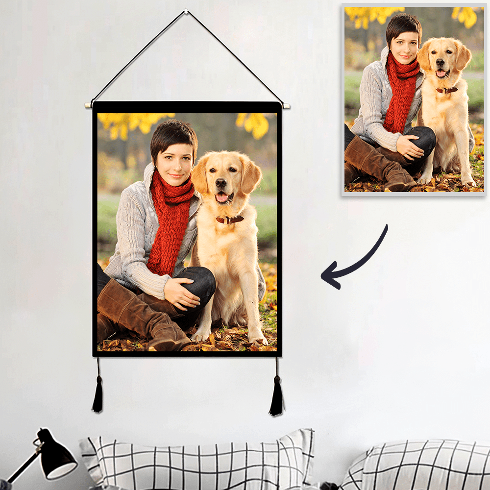 Dog Memorial Gift Photo Tapestry Living Room Gifts For Pet Lovers - Giftlab