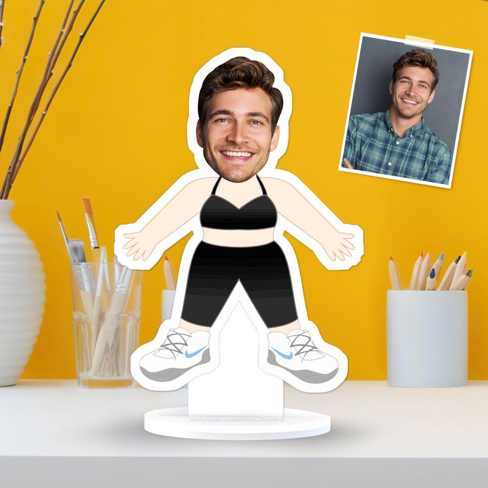 Custom MiniMe Gift Face Plaque Gym Attire Gag Gifts Christmas Gifts - Giftlab