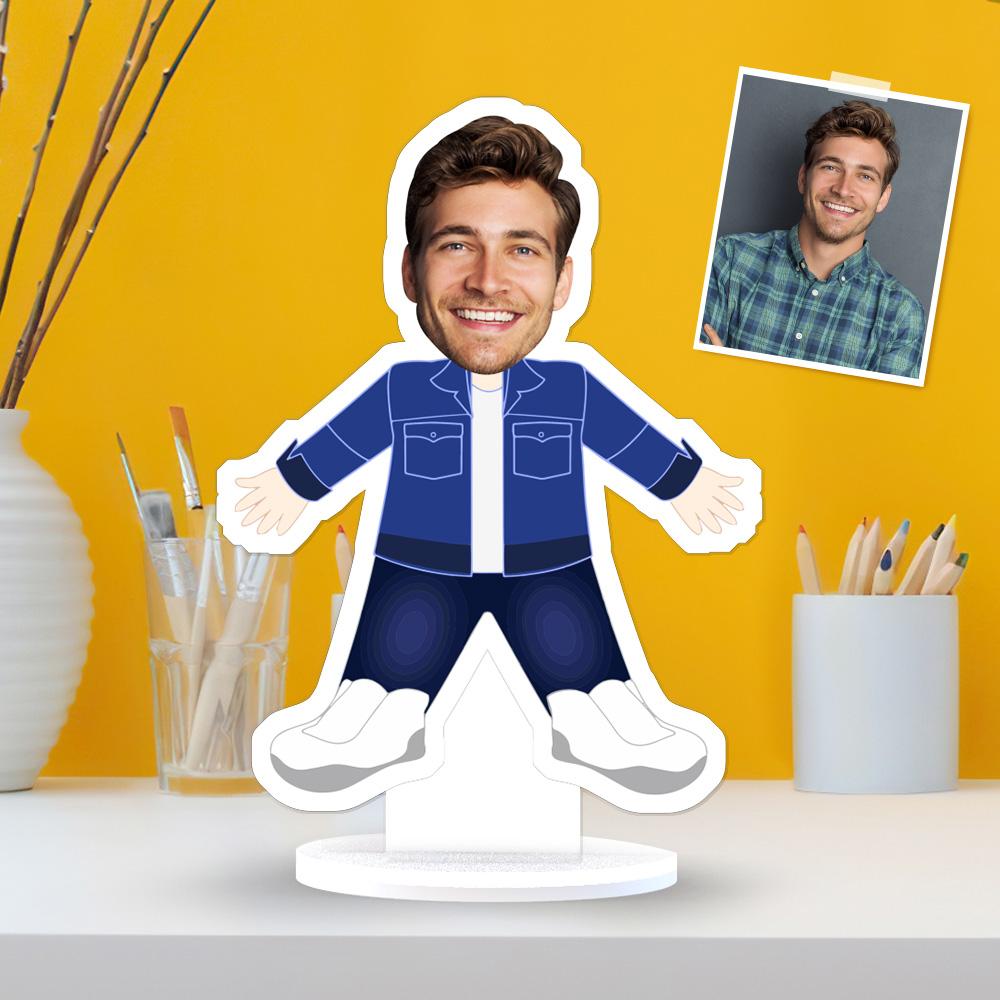 Custom MiniMe Gift Face Plaque Denim Gag Gifts Christmas Gifts - Giftlab