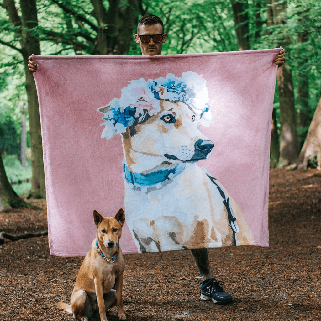 Dog Face Blanket Custom Bedding Sets - Giftlab