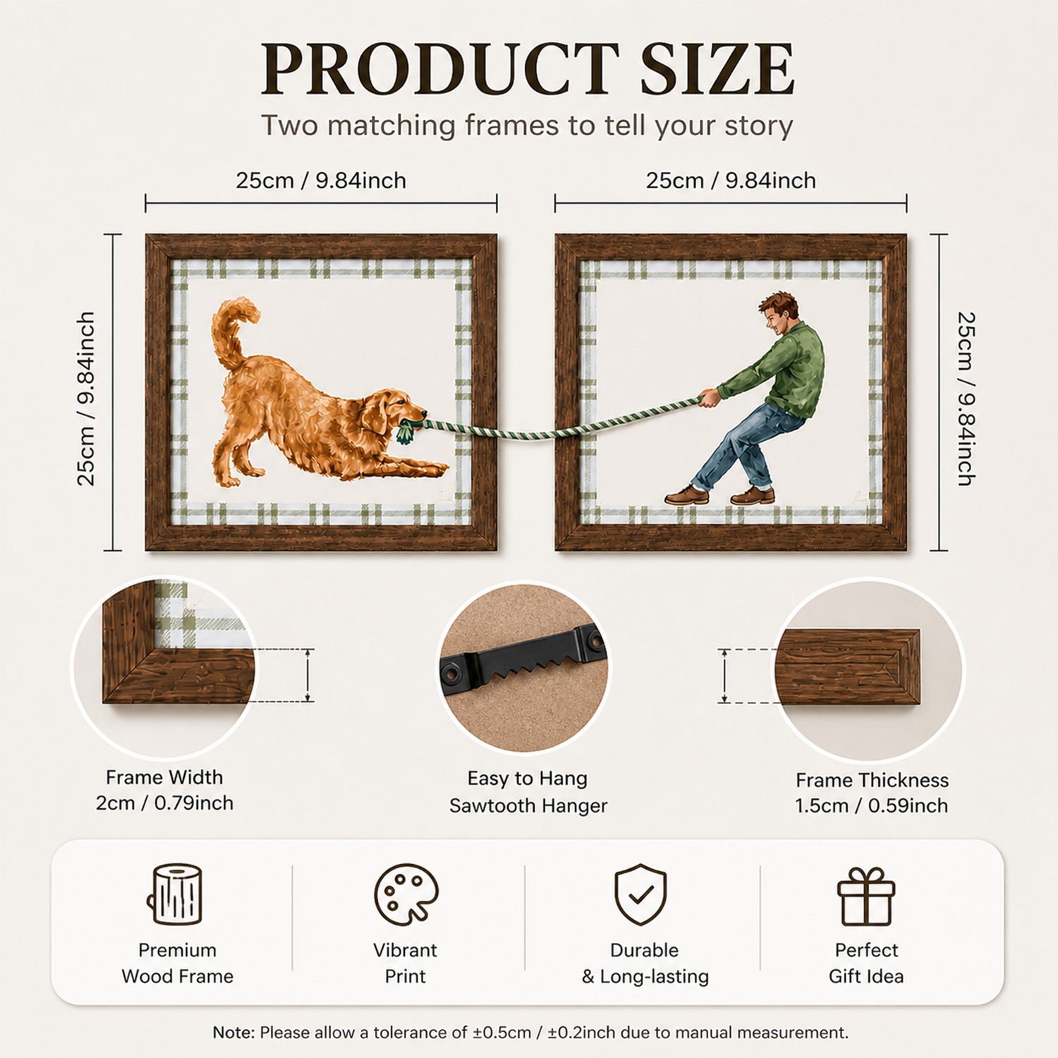 Custom Pet Tug-of-War Photo Frames Interactive Gift for Dog Cat Lovers